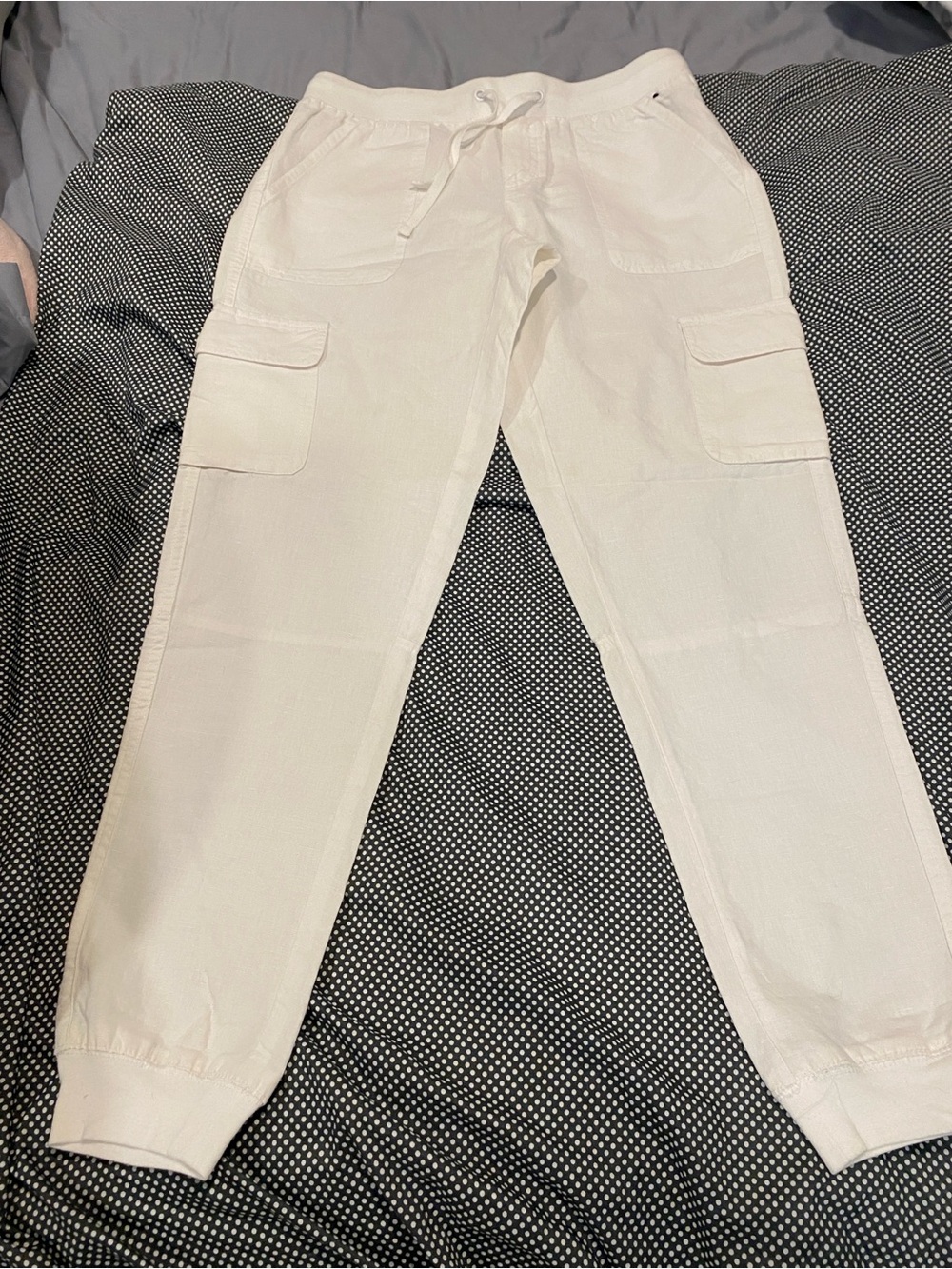New York & Company White Linen Blend Pants